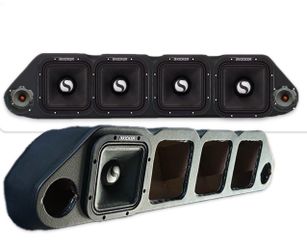 ROOF RACK SPEAKER PANEL WITH KICKER ST 7” MIDRANGE SPEAKERS AND BULLET TWEETERS