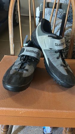 Mens Black/Gray Shimano Cycling Shoes Size 10.5 EUR 45