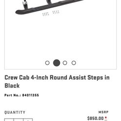 Crew cab assist steps in black