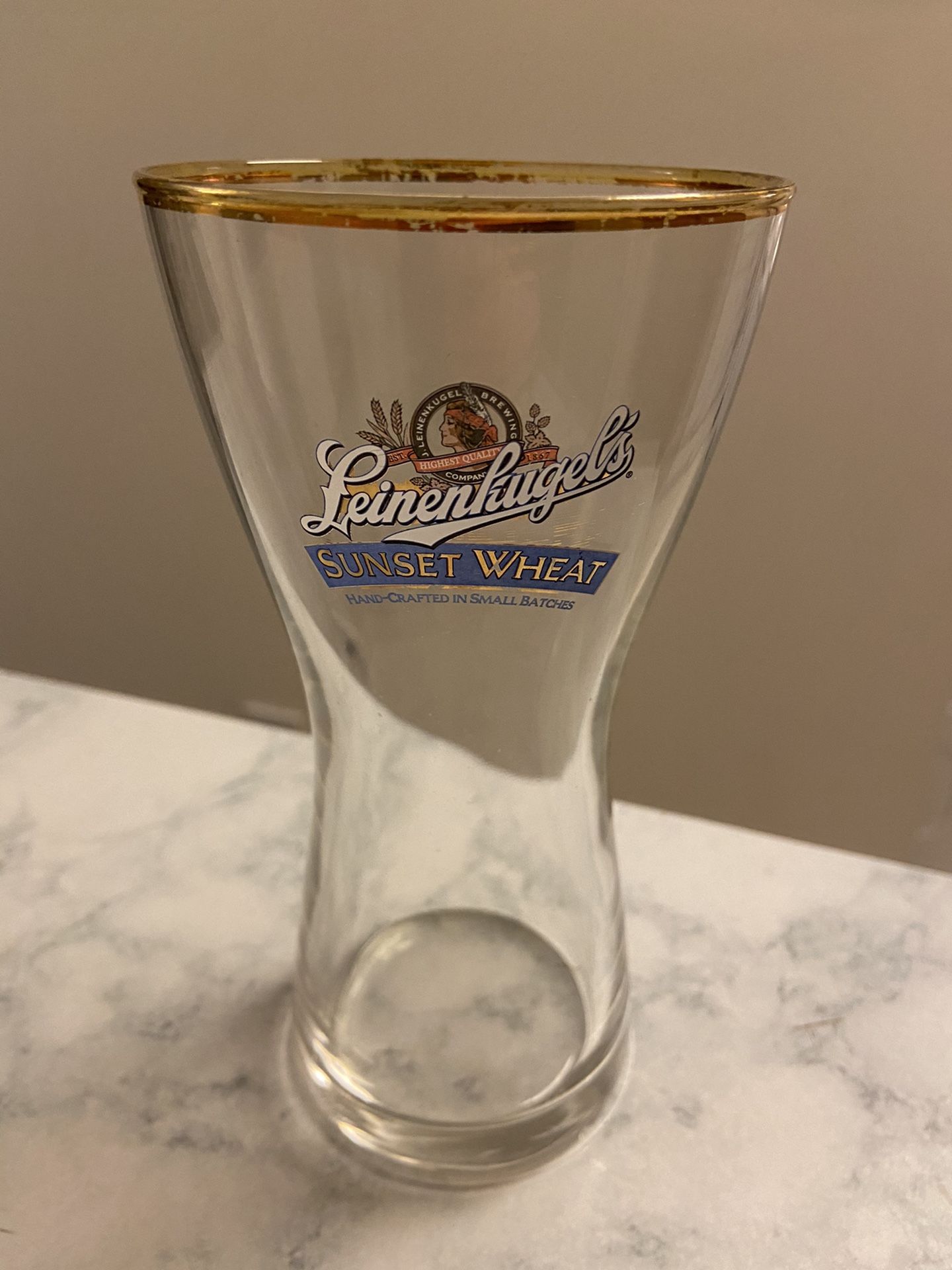 Vintage Leinenkugel’s Sunset Wheat Beer Glass