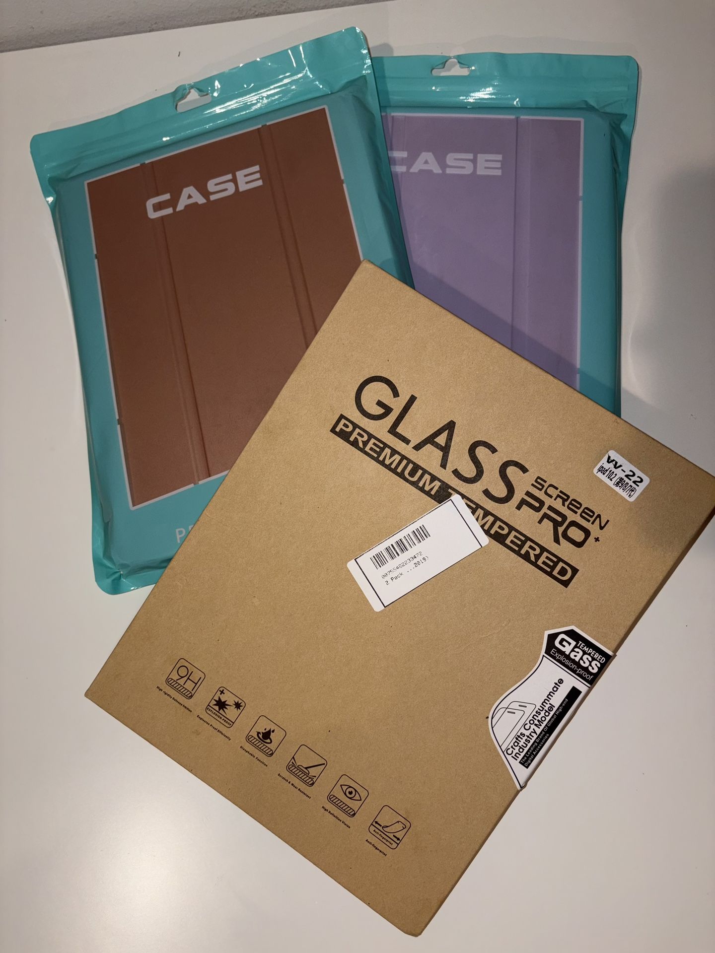 2 iPad Case Purple And Orange (2 Piece With Screen Protection)