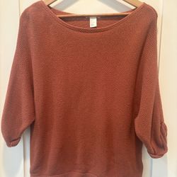 Comfy Red/orange Sweater Size S