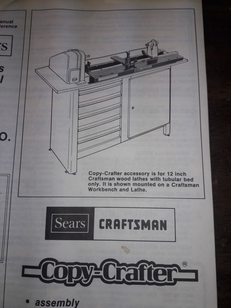12 inch Craftsman wood lathe with copy Crafter for Sale in Westminster