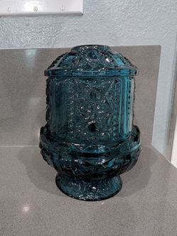 Vintage blue fairy lamp