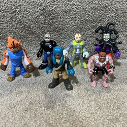 Imaginext lot of 6 Blind bag figure Jester Biker Monkey Tiger Caveman