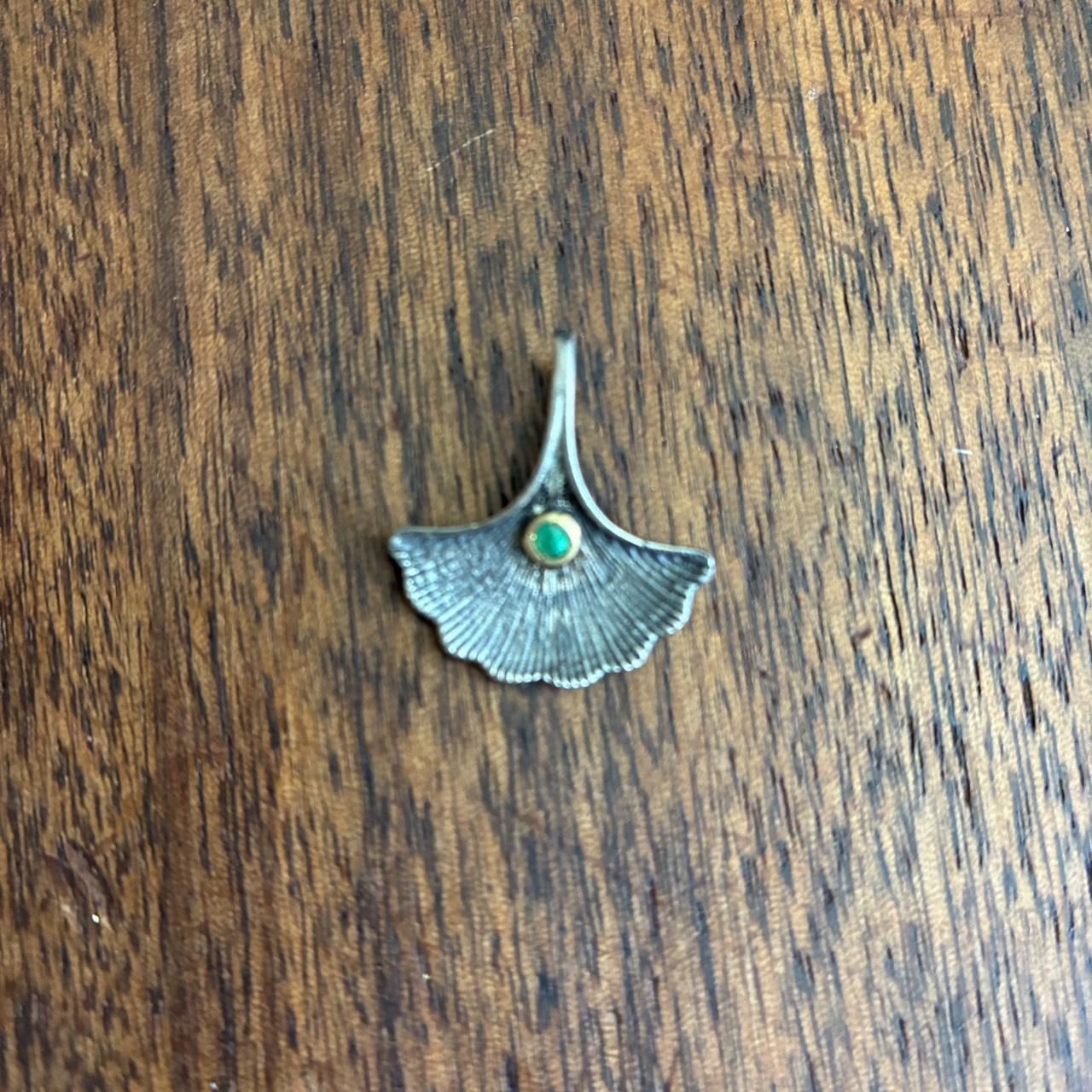 Antique Silver Ginko leaf(141)75