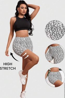 SEXY Leopard Print Wideband Waist Biker Shorts *NEW*