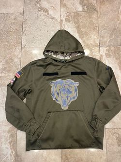 Chicago Bears Salute to Service Olive Green Camo Nike NFL Hoodie Size Medium