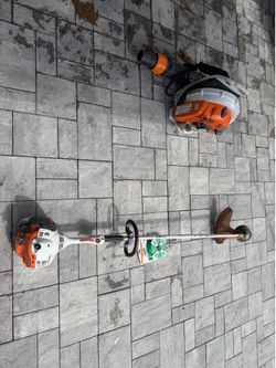 Stihl BR450 Back Pack Blower & Fss56RC Line Trimmer