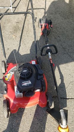 Mower and weedeacker