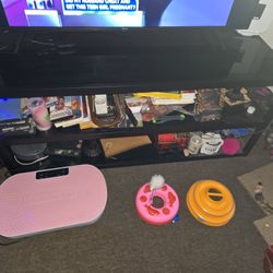 Black Glass T.V. Stand 3 Shelve. 