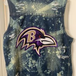 Baltimore Ravens Custom cut off jacket 