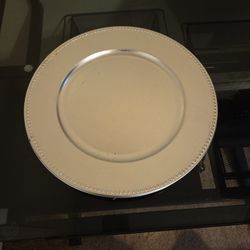 13" Round Silver Plates 3 Boxes (67 Pieces) 