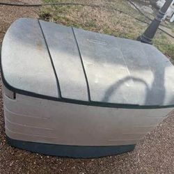 Rubbermaid storage box measures 42”x 26”x 24”