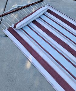Striped Padded Hammock with Pillow 2 man