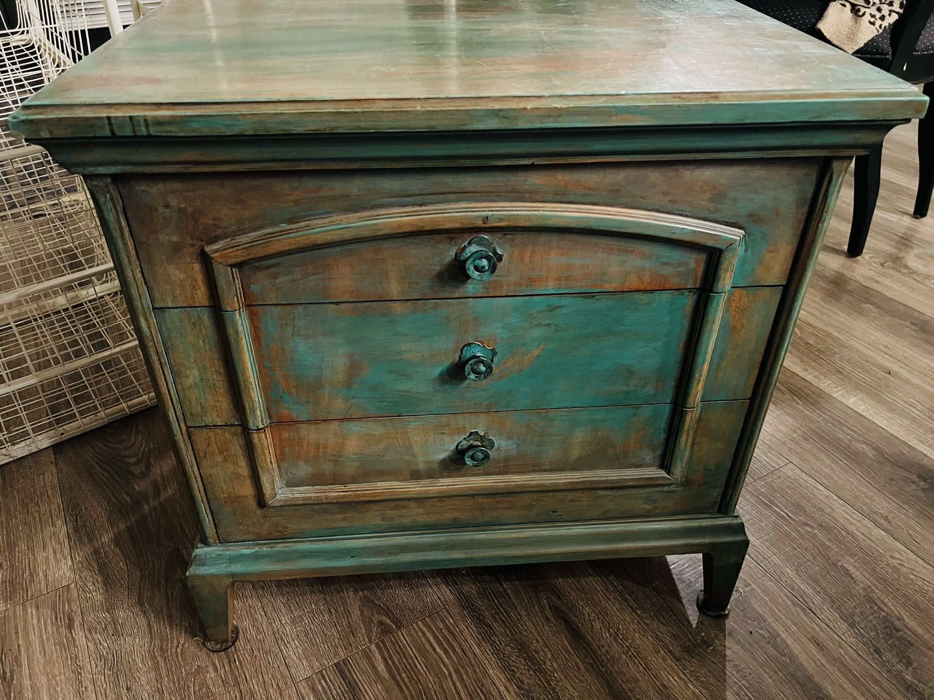 Real Wood Vintage Night Stand Side Table