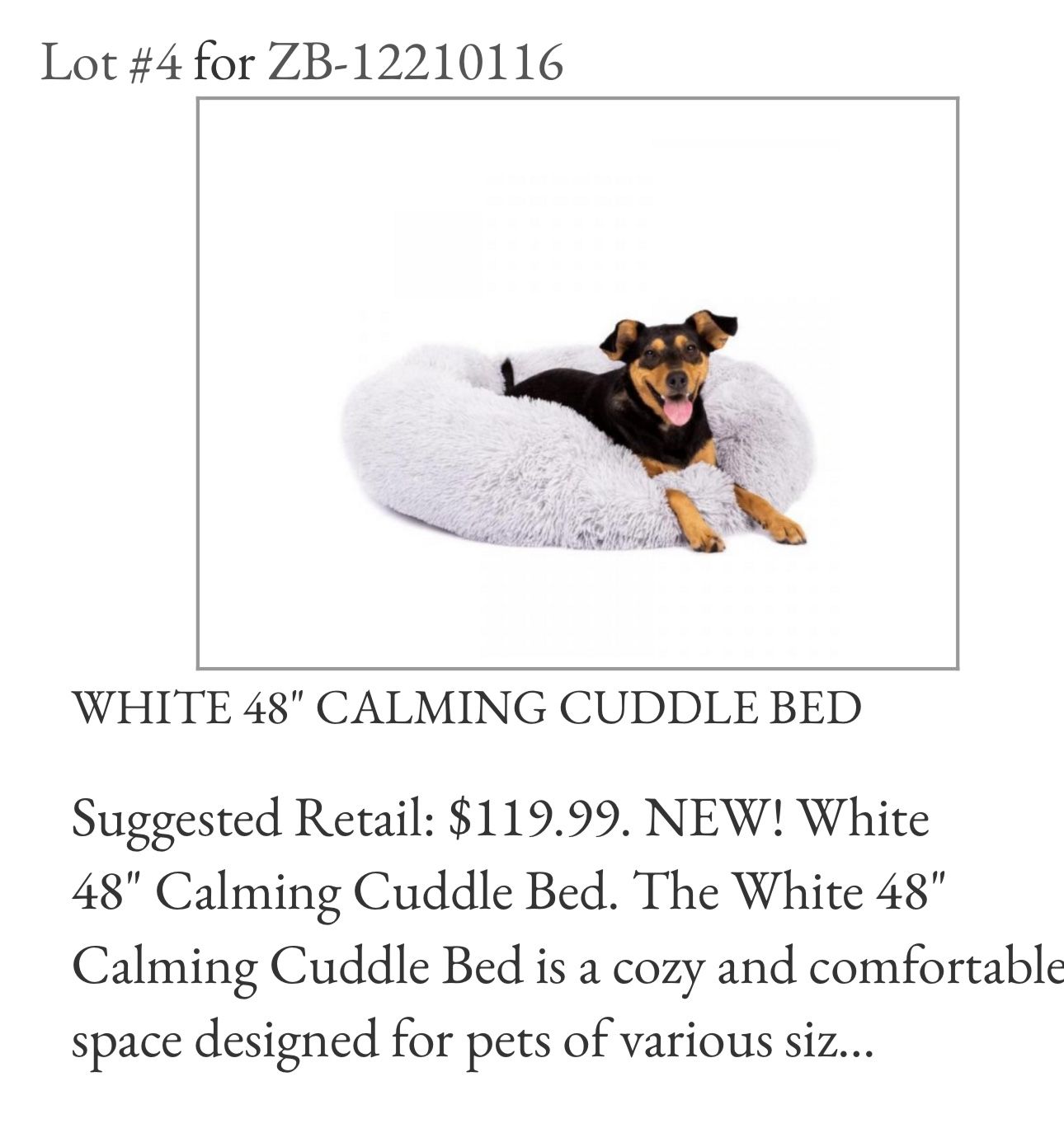 CALMING 48’ Cuddle 🦮🐄🐷 Pet Bed