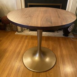 HD BUTTERCUP Tabletop Walnut 36" Tulip Round Dining Table Bistro