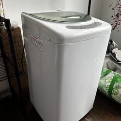 Moving sale! Small washer dryer set, shelves, tv stand