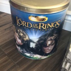 $20 Popcorn Tin Lord Of The Rings Sealed From Blockbuster 