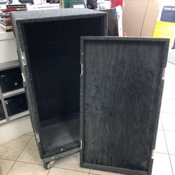 Made in USA Wood Audio Rack Case 17″ Deep with Casters with J.H. Sessions Hardware