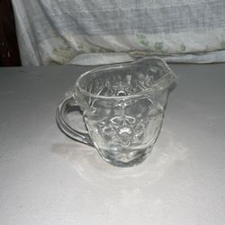 Vintage Prescut Clear Glass Creamer