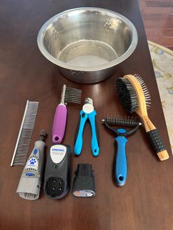 Assorted Dog Grooming Supplies