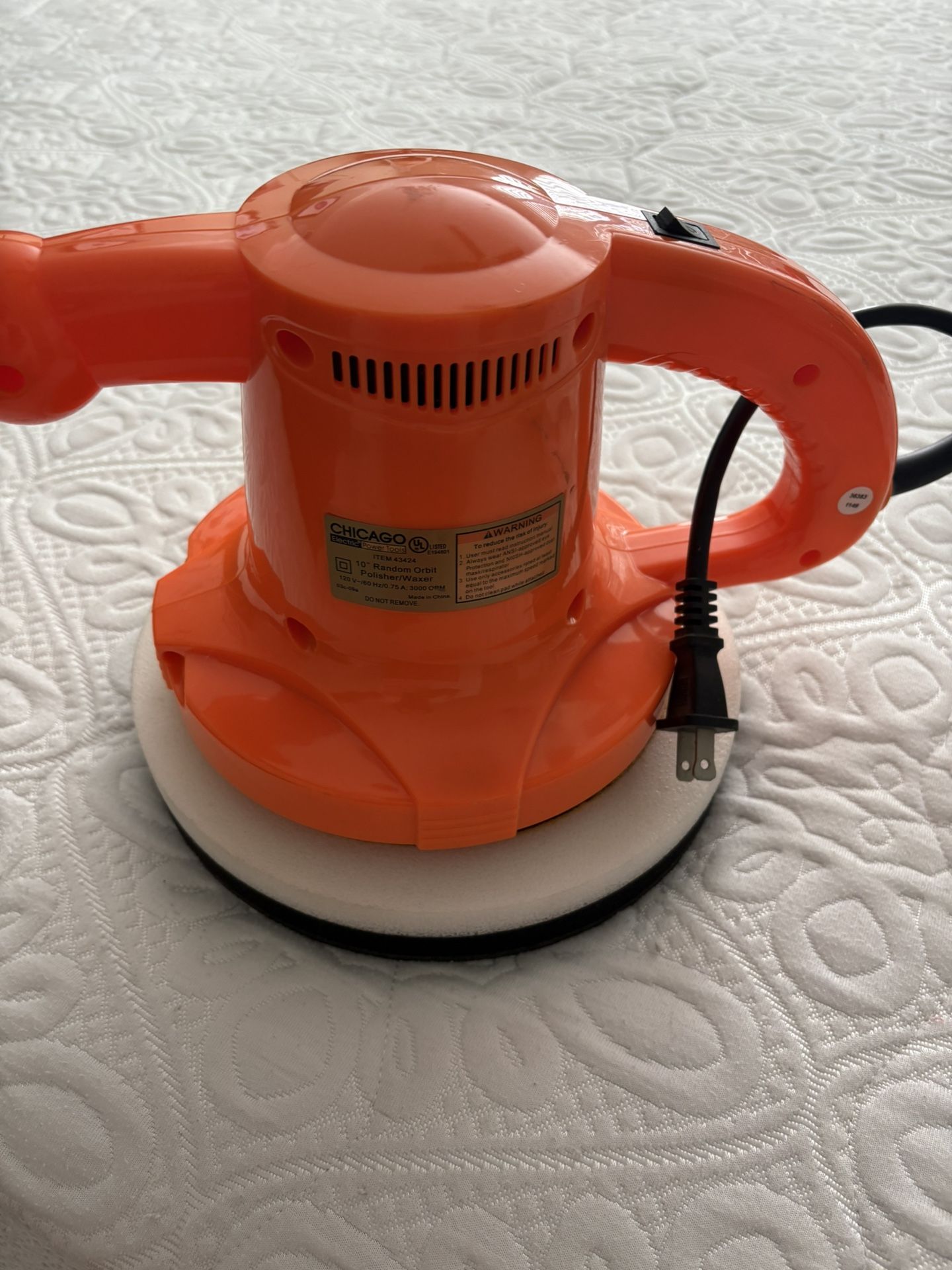 Chicago Electric Power Tools 10" Random Orbital Polisher Waxer