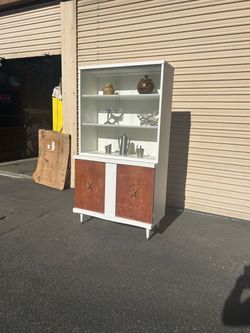 Vintage Refinished Hutch Cabinet