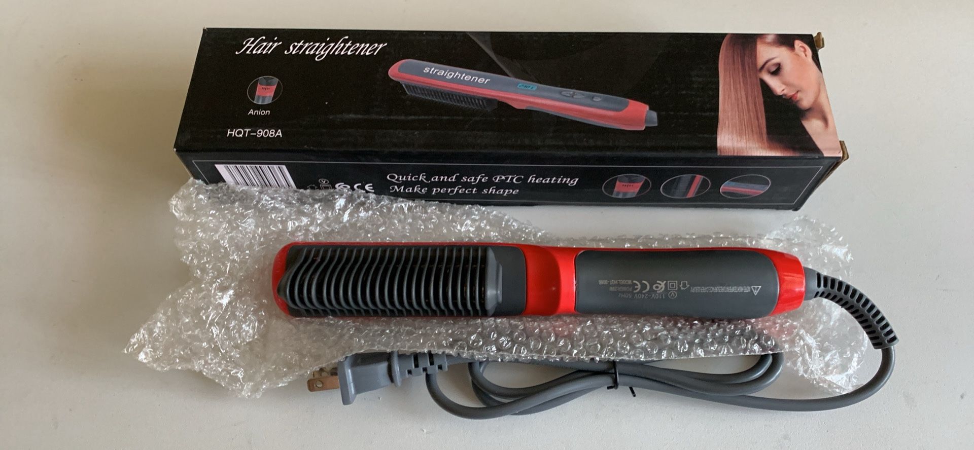 Electric Hair Straightener Ionic Heater W/ LED