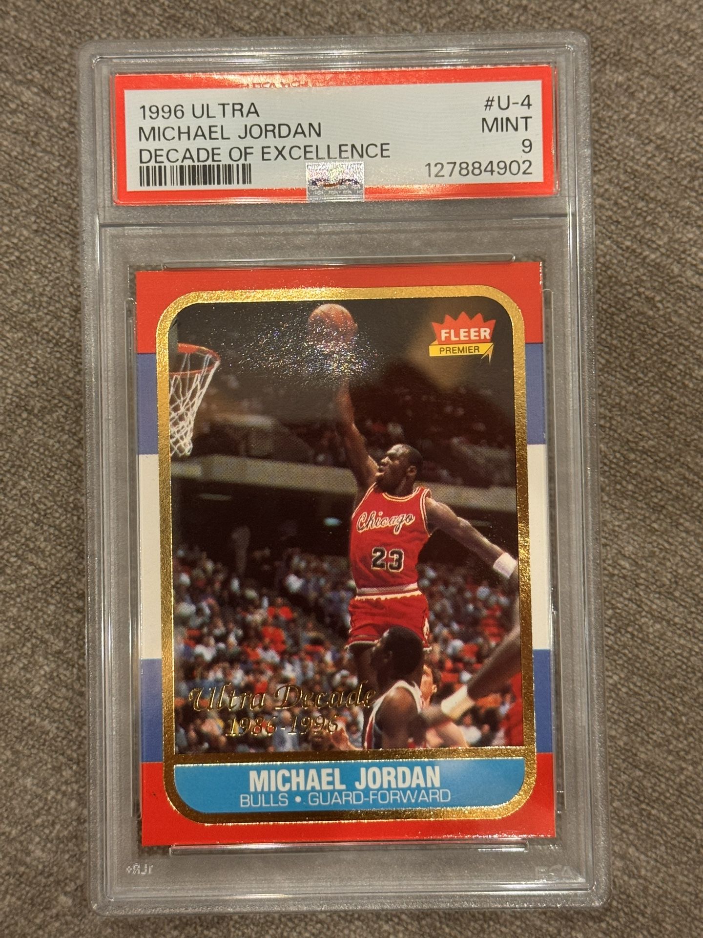 1996 Ultra Decade of Excellence Michael Jordan #U-4 PSA 9
