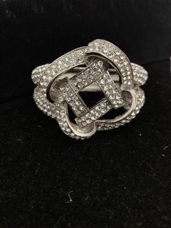 New rhinestone Silvertone bracelet