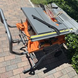 RIDGID 15 Amp 10 in. Portable Corded Pro Jobsite Table Saw with Stand AND Diablo Blade