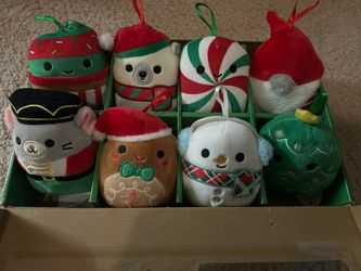 Squishmallow Christmas ornament set