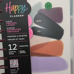 Happy Planner  Undated Pressed & Painted Frosted
CLASSIC VERTICAL LAYOUT - 12 MONTHS

