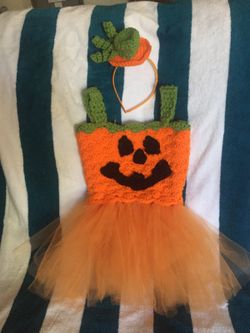 Pumpkin crochet Halloween costume 30 obo