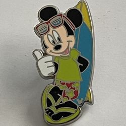 Disney DLR Cast Lanyard Series Surfer Mickey Pin