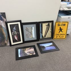 Framed pictures artwork USMC marine nature