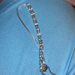 Blue Topaz Adjustable Bracelet 