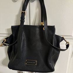 Marc By Marc Jacobs Crossbody Tote Large Black Pebbled Leather