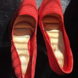 Anne Michelle Rhinestones Red Pumps Pre-owned 