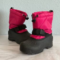 Kids Size 11C Northside Pink and Black Kids Snow Boots