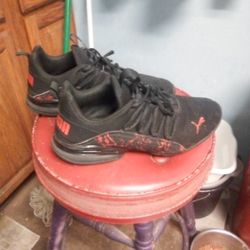 Black And Red Puma Sneakers 