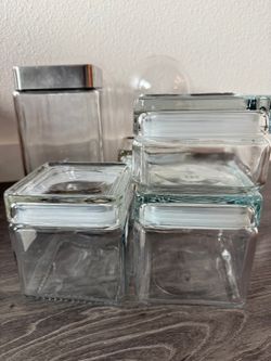 Various Glass Containers, Set of 8