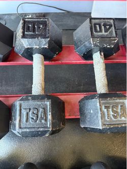 Hex dumbbells (not rubber)