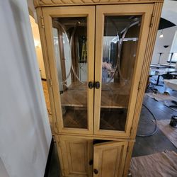 Wooden Cabinet With Classic Glass Doors Nice For Home Decor Make Me A Offer