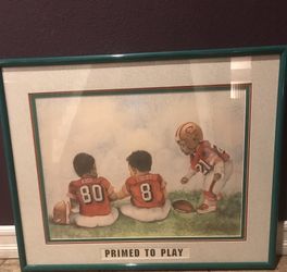 OU11013 Framed Kids Football 🏈 Picture. Local Buyers Only