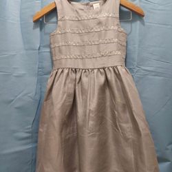 Girls Gymboree Dress, Silver, Size 7