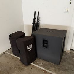 Yamaha DXS 18 Subwoofer And ELV ZLX 12 Self Powered Speakers