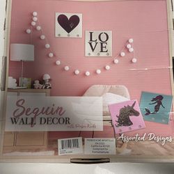 unicorn sequin wall decor 